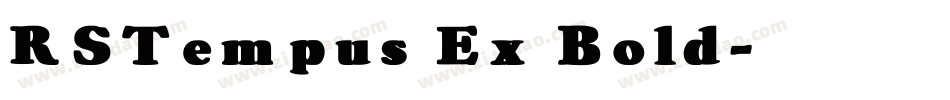 RSTempus Ex Bold字体转换